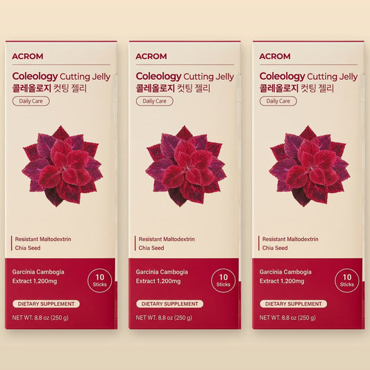 ACROM Coleology Cutting Jelly, 30 day supply, 3 boxes
