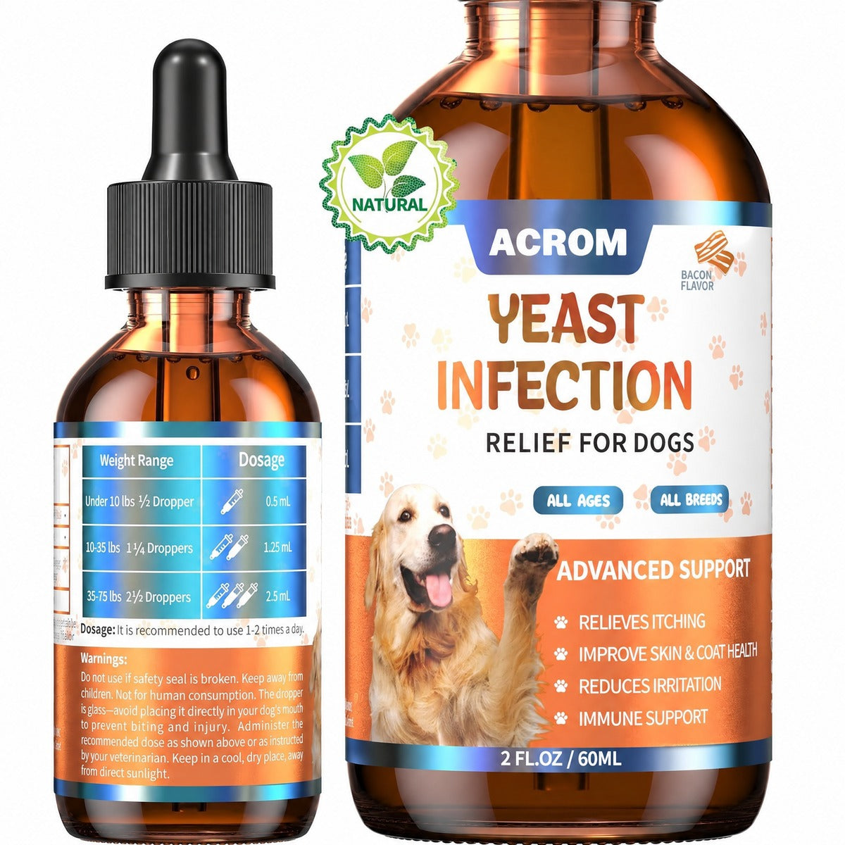ACROM Yeast Relief Drops for Dogs